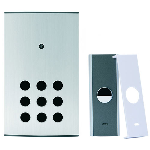 [32912] Dørklokke 1600 trådløs premium alu-finish