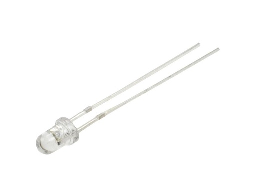 [H14548] 3mm HB LED - Rund, Varm Hvid vandklar (8000mcd 30°)