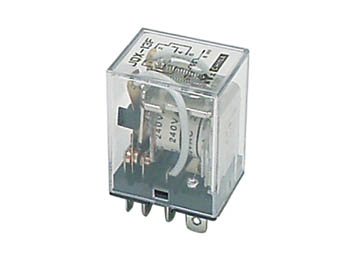 [H15245] JQX-13F Heavy duty relæ - 230VAC / 10A, 2 x skifte (DPDT)