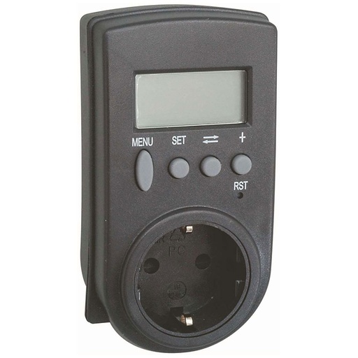 [4200500] Energimåler m. schuko jord til stikkontakt 16A 230V