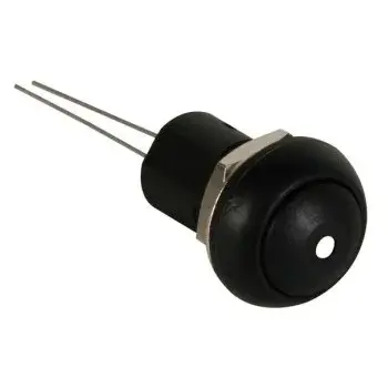[H36025] Minitrykkontakt - 1P OFF-ON, HVID LED