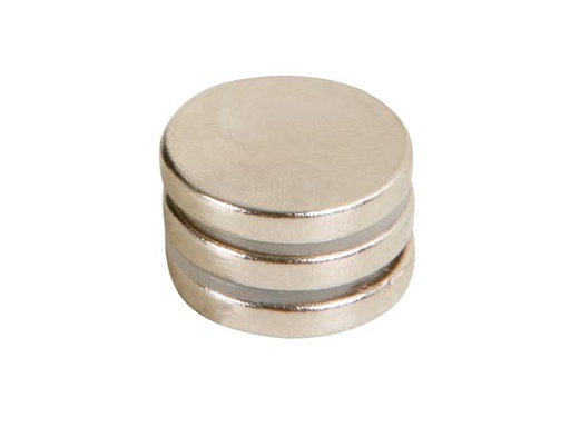 [H31836] Magnet, neodynium - Cyl. N35 Ni Ø18x2,5mm (5 stk.)