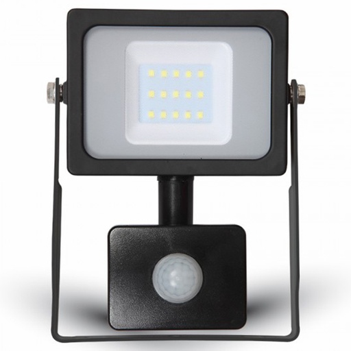 [49115784] 10W LED slim projektør m. sensor 4500K sort