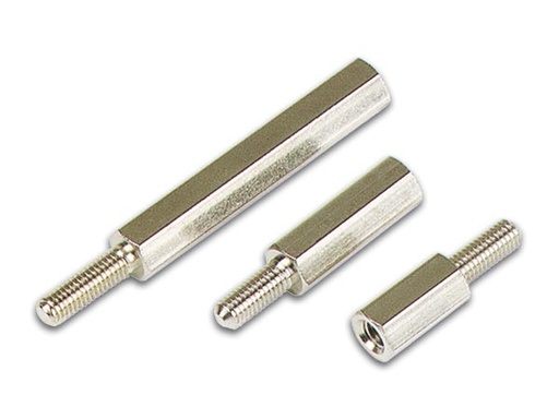 [H31729] Afstandsmøtrik - 18mm stål, hun til han (M3)
