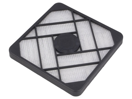 [H54821] Blæser filtergitter m. EMI afskærmning - 120x120mm, Sort