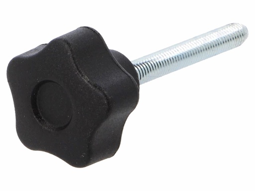 [H59575] Fingerskrue - M5 x L40mm gevindaksel, Ø25mm greb (Sort)