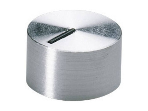 [H57771] Drejeknap til 4mm aksel, Ø12,9x17,2mm,  Alu. m. sort streg
