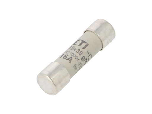 [H59644] Keramisk sikring - Ø10,3x38mm, 16A 1000V, Flink (gPV)
