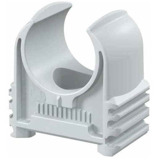 [5430001085] Rørholder lysegrå 16mm for plast rør