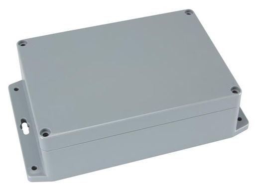 [H33460] Plastkabinet m. flanger - GRÅ, IP65 (171x121x55mm)