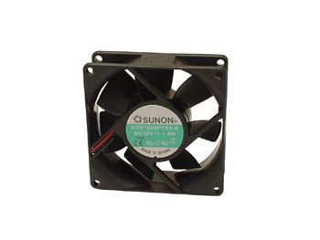 [H16429] DC blæser - 80x80x25mm 12Vdc 0,84W Glideleje, 2 ledn.