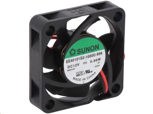 [H16431] DC blæser - 40x40x10mm 12Vdc / 1,08W Glideleje, 2 ledn.