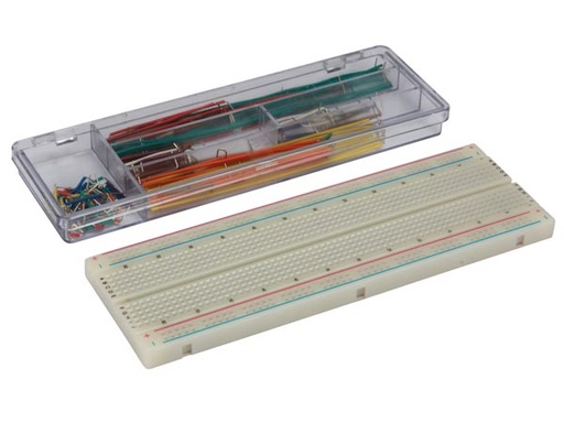 [H48648] Loddefri forsøgsbord (Breadboard) + Lednings-lus sæt