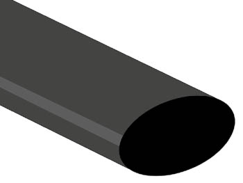 [H16815] Krympeflex 2:1 - Ø25,4mm SORT (1,2m)