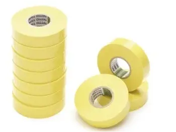 [H28009] PVC isolerbånd - 19mm x 20m, Gul (1 rl.)