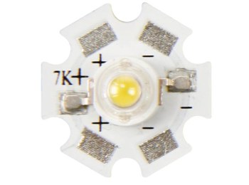 [H36592] HIGH power LED - 3W Varm HVID, 110° (210 lm)