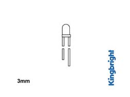 [H31228] 3mm LED - Rund, ORANGE diffus (30mcd 40°)