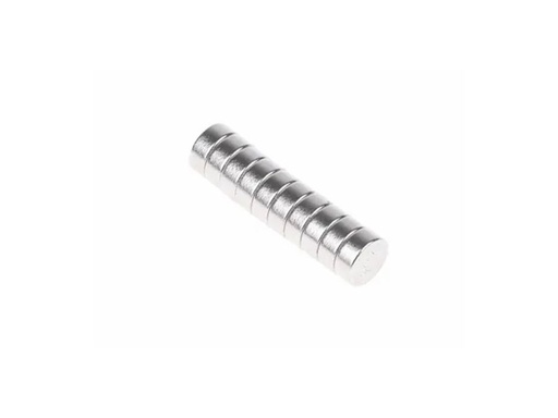 [H19237] Magnet, neodynium - Cyl. N38 Ni Ø5x2mm (10 stk.)