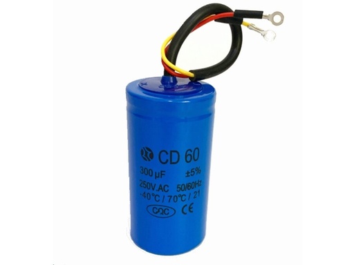 [H25423] MOTOR start kondensator - 300uF 250Vac m. ledn. (CD60)