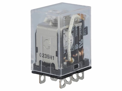 [H63173] Heavy duty relæ - 24VAC / 10A, 2 x skifte (DPDT)