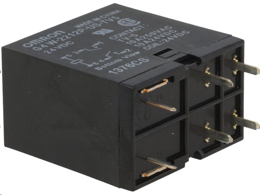 [H53383] Miniature relæ - 24VDC 10A, 2 x slutte (DPST-NO) 6-ben 7,6mm