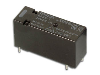 [H23488] Vertikalt relæ - 24Vdc / 8A, 1 x skifte (3,2mm benafst.)