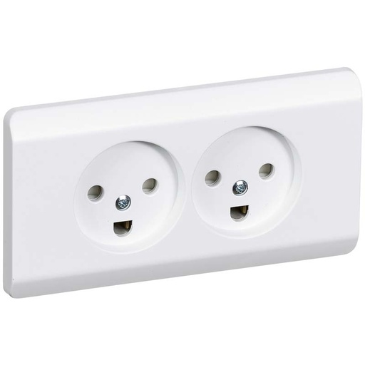 [1017046438] Opus 66 stikkontakt planforsænket dobbelt hvid