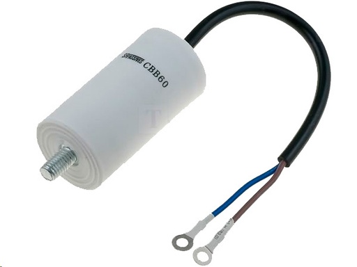 [H35464] MOTOR kondensator - 3uF / 450V, M8 forskruning, Ledning