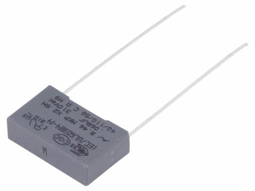 [H60128] X2 støjkondensator - 68nF (0,068uF) 310VAC (15mm)
