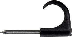 [H41310] Kabelsøm-clips - Rund Ø7-10mm, Sort (100 stk. box)