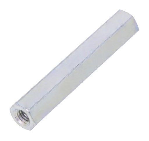 [H61273] Afstandsmøtrik - 40mm stål, hun til hun, M4 gevind