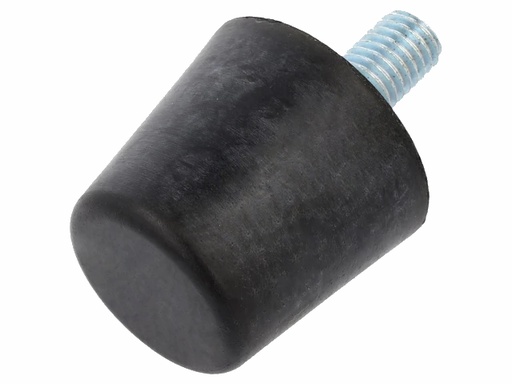 [H61230] Vibrationsdæmp. gummifod - M10x20mm gevind, Ø38mm, konisk