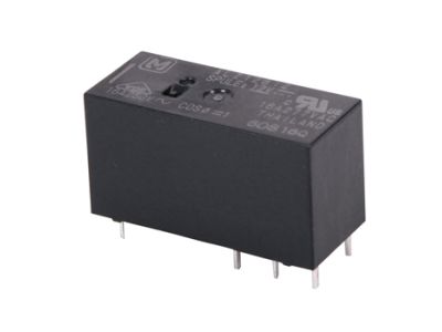 [H15254] Vertikalt relæ - 12VDC 16A, 1 x skifte (SPDT), 8-ben 5mm