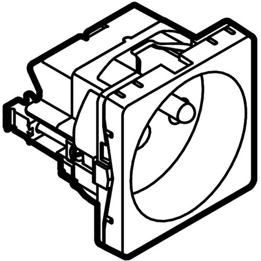 [1017048025] Fuga stikkontakt 2P m. pindjord 1m lysegrå