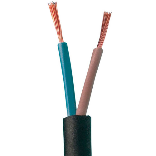 [5732002546] Lampeledning Rund Sort 2x0,75mm² - 100 meter