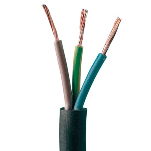 [5732002588] Lampeledning Rund Sort 3x0,75mm² - 100 meter