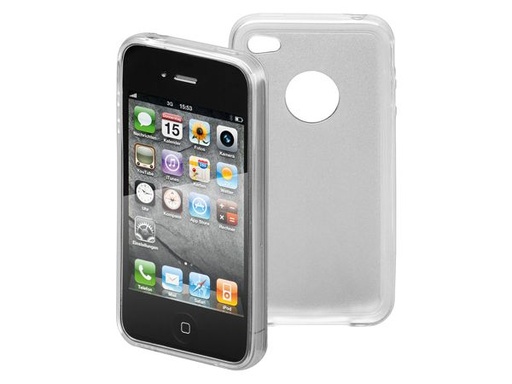 [H37554] Hard cover til iPhone 4/4s m. silikone bumper - Transparent