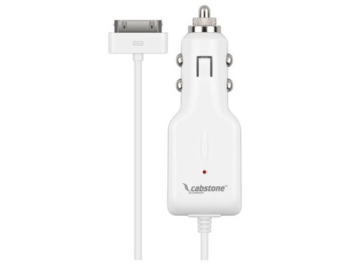 [H36843] 12/24V billader til iPad/iPhone/iPod 2,1A Hvid (1,2m)