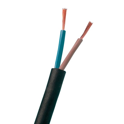 [5732003189] Plastkabel PKA Rund Sort 2x1,5mm² - 50 meter