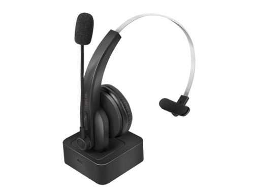 [H59369] Bluetooth headset med opladerstand - Mono, Sort