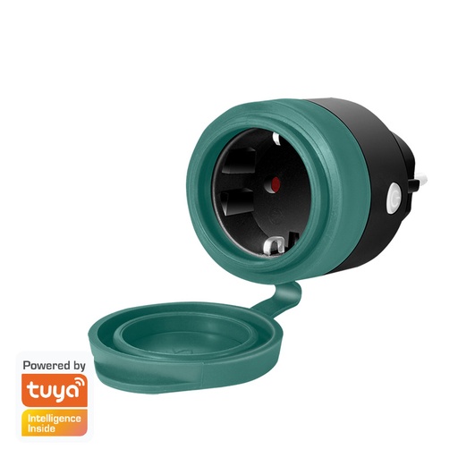 [H61963] Wi-Fi stikkontakt, Tuya - 1 x CEE7/3, 16A/3680W (IP44)