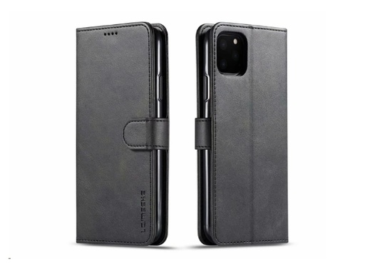 [H28126] Læder flipcover m. kortholder - Til iPhone 13 Mini, Sort