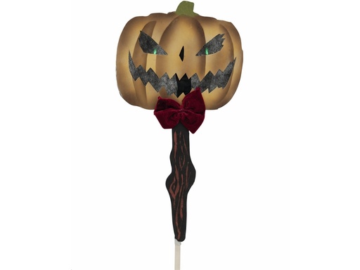 [H28071] Halloween jordspyd m. græskarhoved - LED øjne