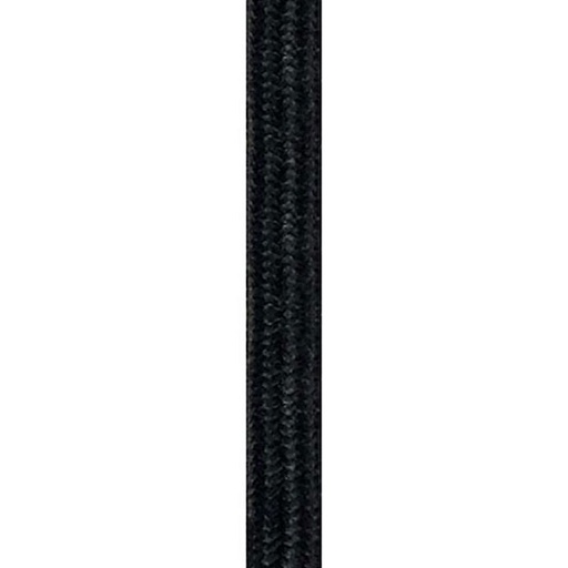 [5732200128] Stofledning 2x0,75mm² sort - pr. meter