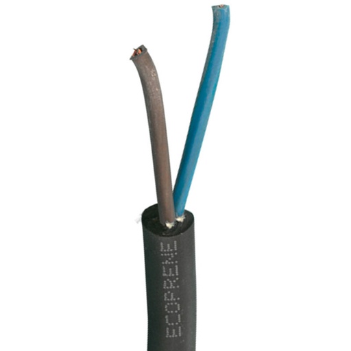 [5734000407-1] Gummikabel H07RN-F 2x1mm² - pr. meter