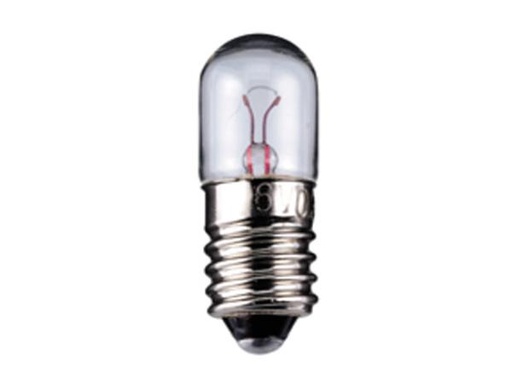 [H24884] Dværglampe - 6,3V / 150mA / 0,95W Tube, E10 sokkel