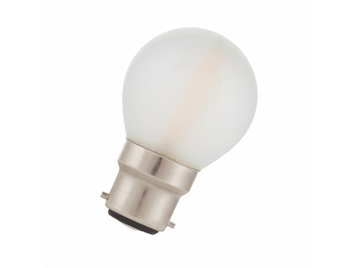 [H47762] G45 Filament LED pære - 240V / 2W opal, B22d sokkel (2700K)