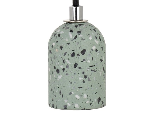 [H48711] Stofledning m. E27 fatning - Terrazzo, Grå/grøn (1,5m)