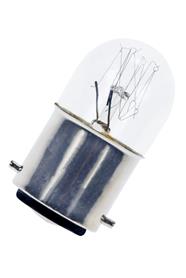 [H39993] Glødepære - 240V / 15W, Klar, B22d sokkel (Ø22x50mm)