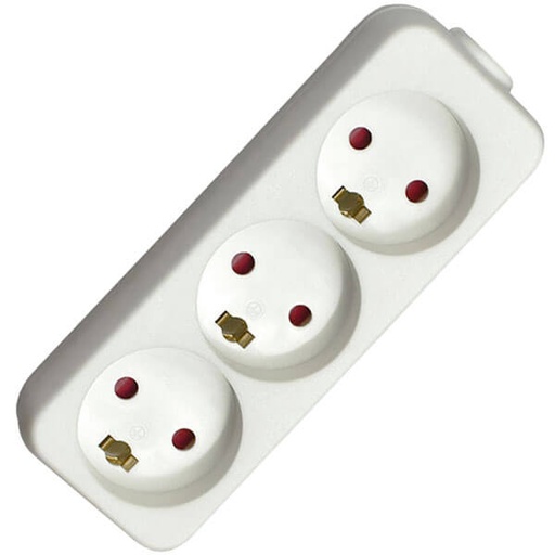 [6228659666] 3-Stikdåse m/jord grå